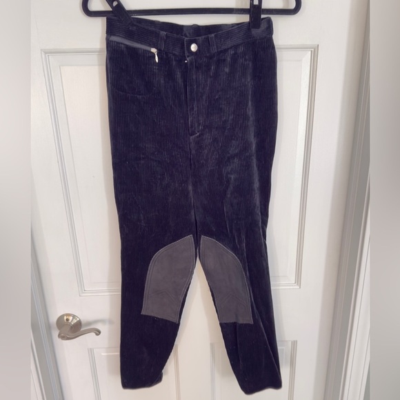 Women’s Georg Schumacher Corduroy Riding Pants - Black Large - Picture 1 of 6